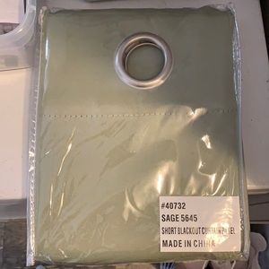 Short Sage Black out Curtains